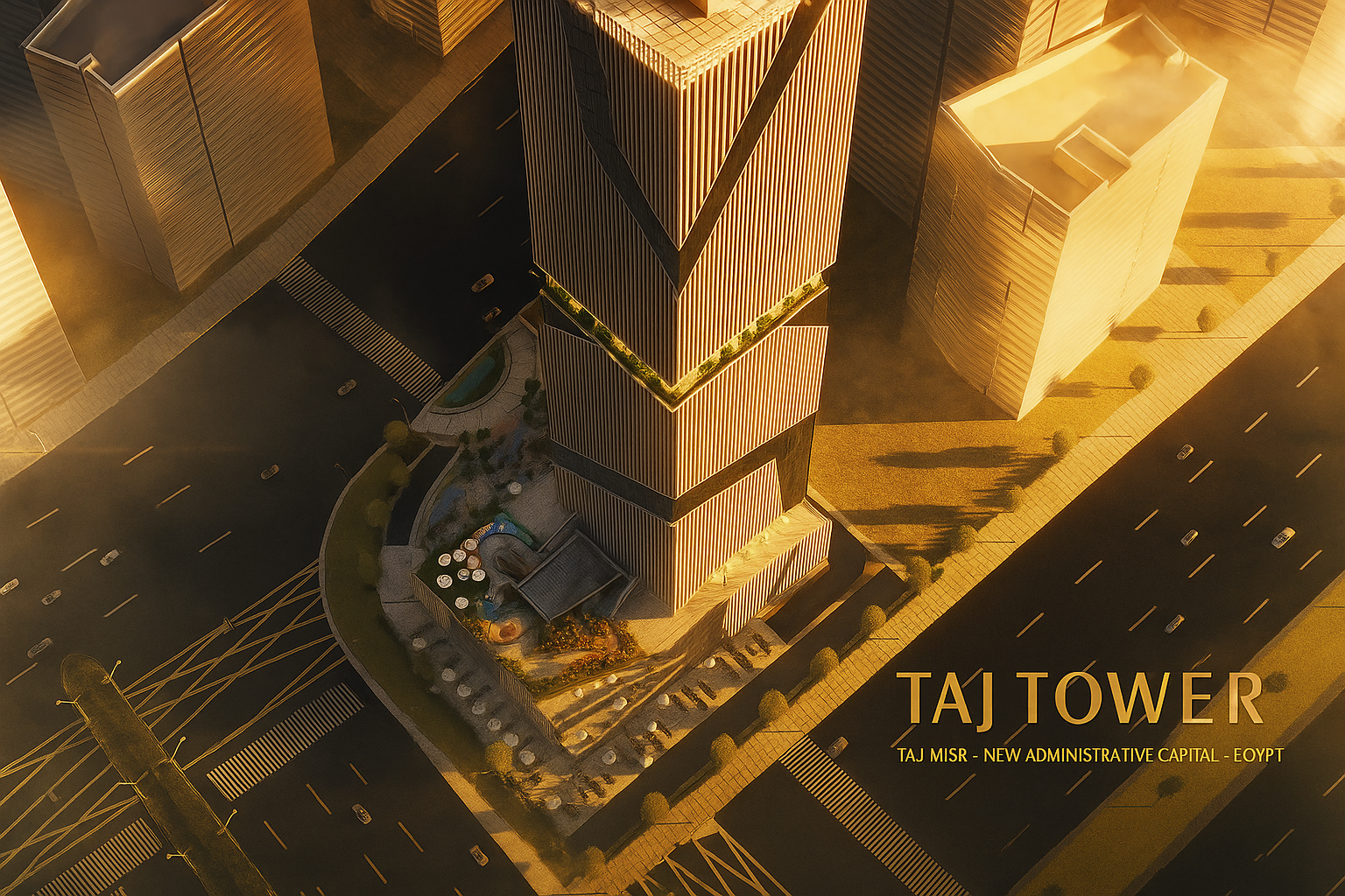 تفاصيل واجهة منحنية تعطي تاج تاور العاصمة طابعًا أيقونيًا