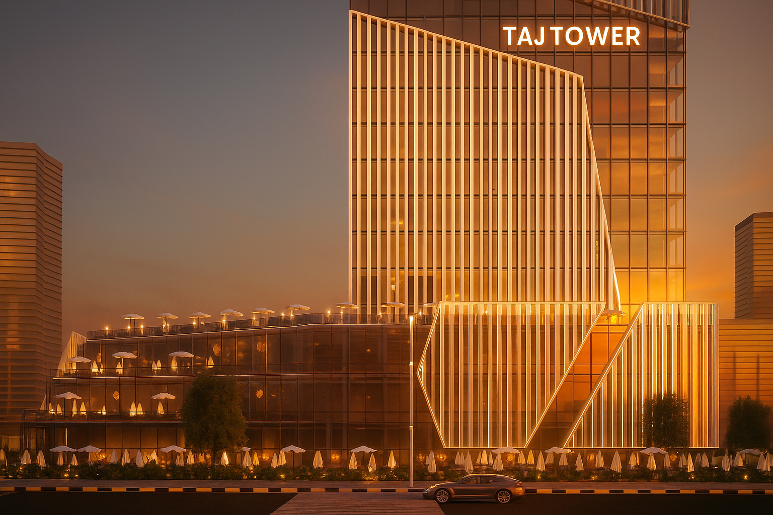 أناقة واجهة تاج تاور العاصمة