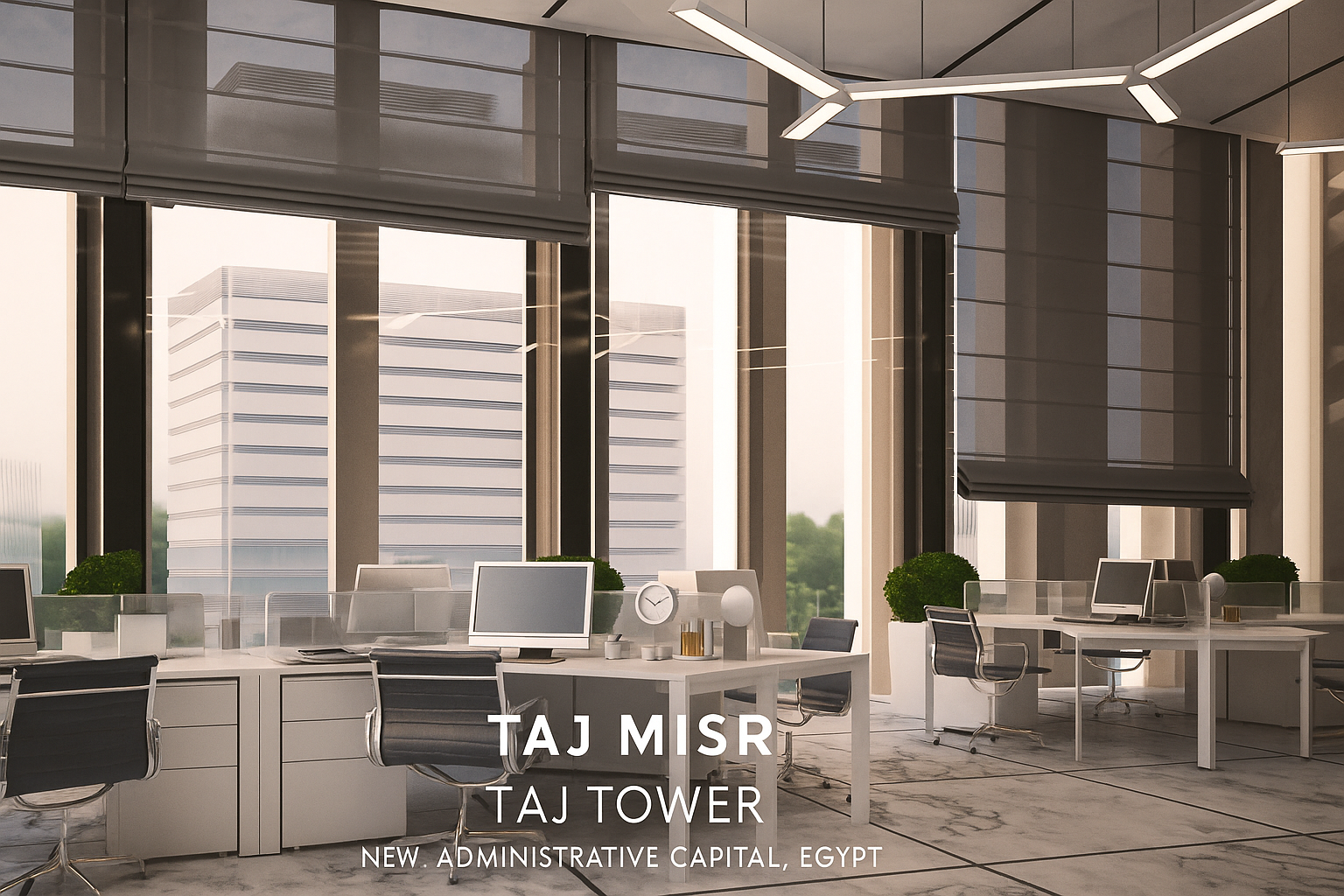 إطلالات بانورامية من داخل مكاتب تاج تاور العاصمة