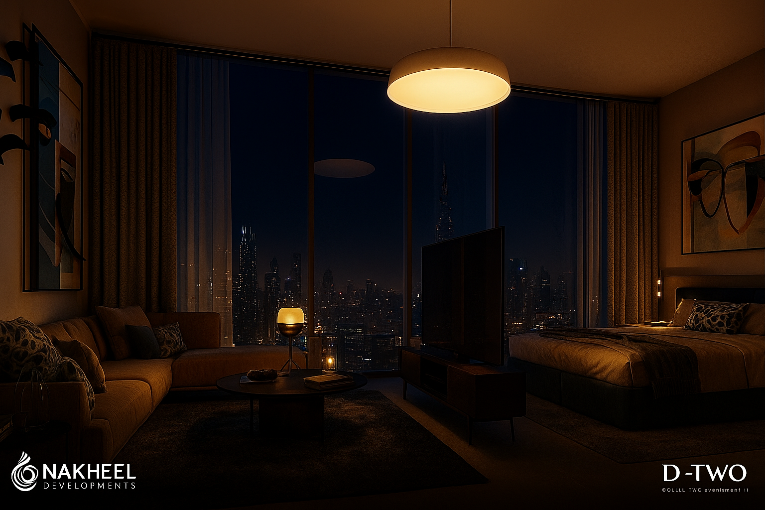 الديكور الداخلي للوحدات الفندقية في Double Two Tower