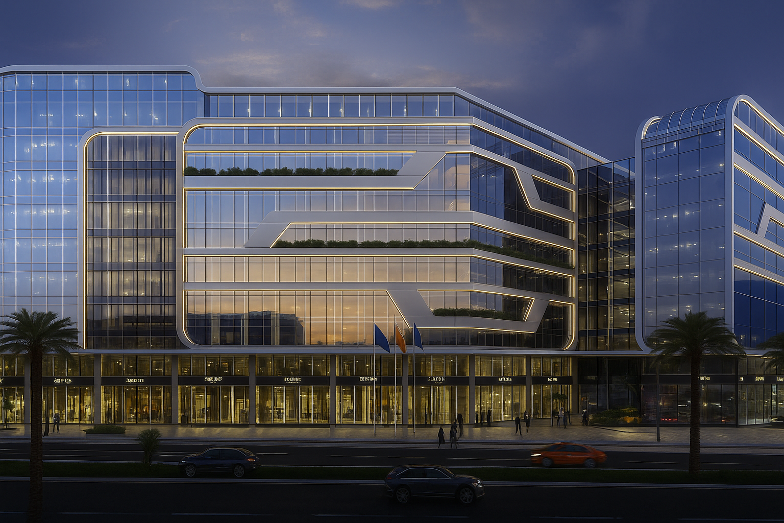 ردهة زجاجية — مشروع زاهية مول