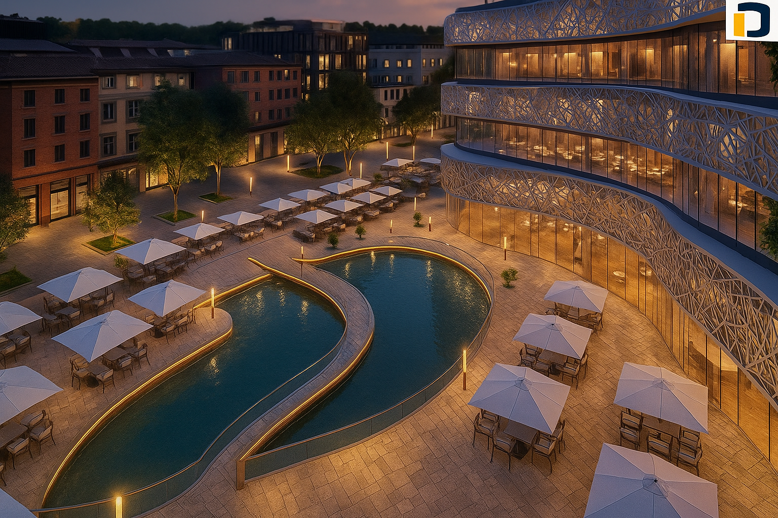 مدخل تجاري فاخر — مشروع زاهية مول