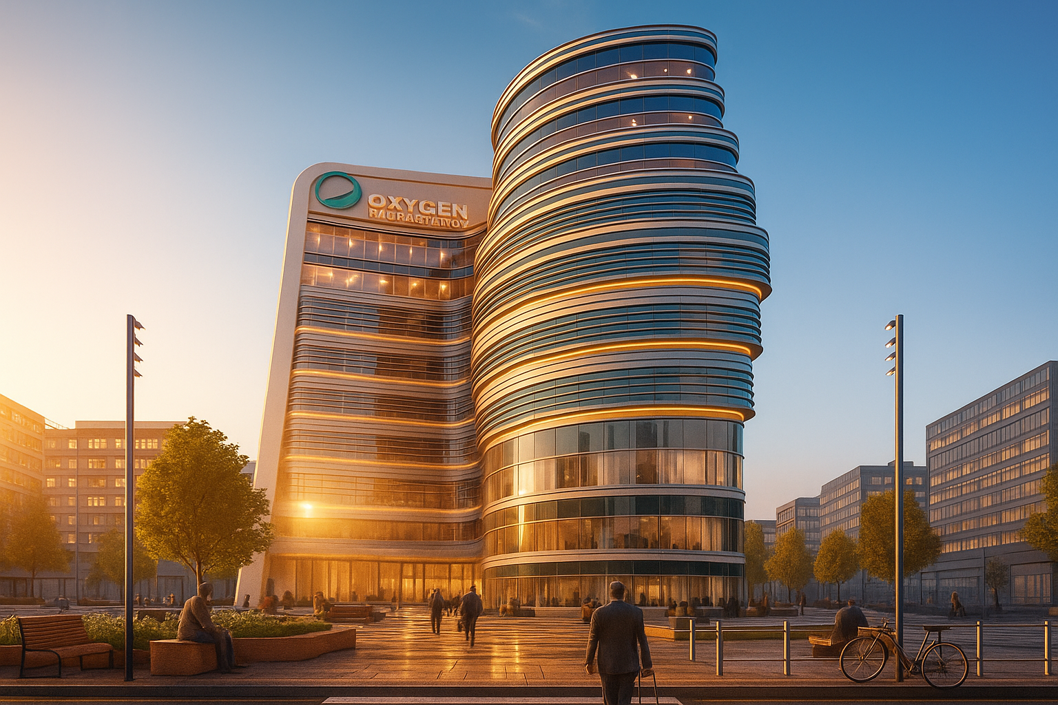 كتلة معمارية متوازنة لبرج طبي ضمن نطاق الداون تاون