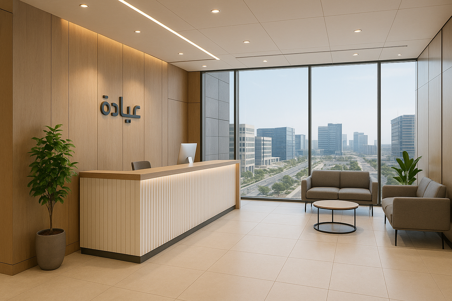 عيادة حديثة بإطلالة بانورامية داخل Oxygen Medical Tower