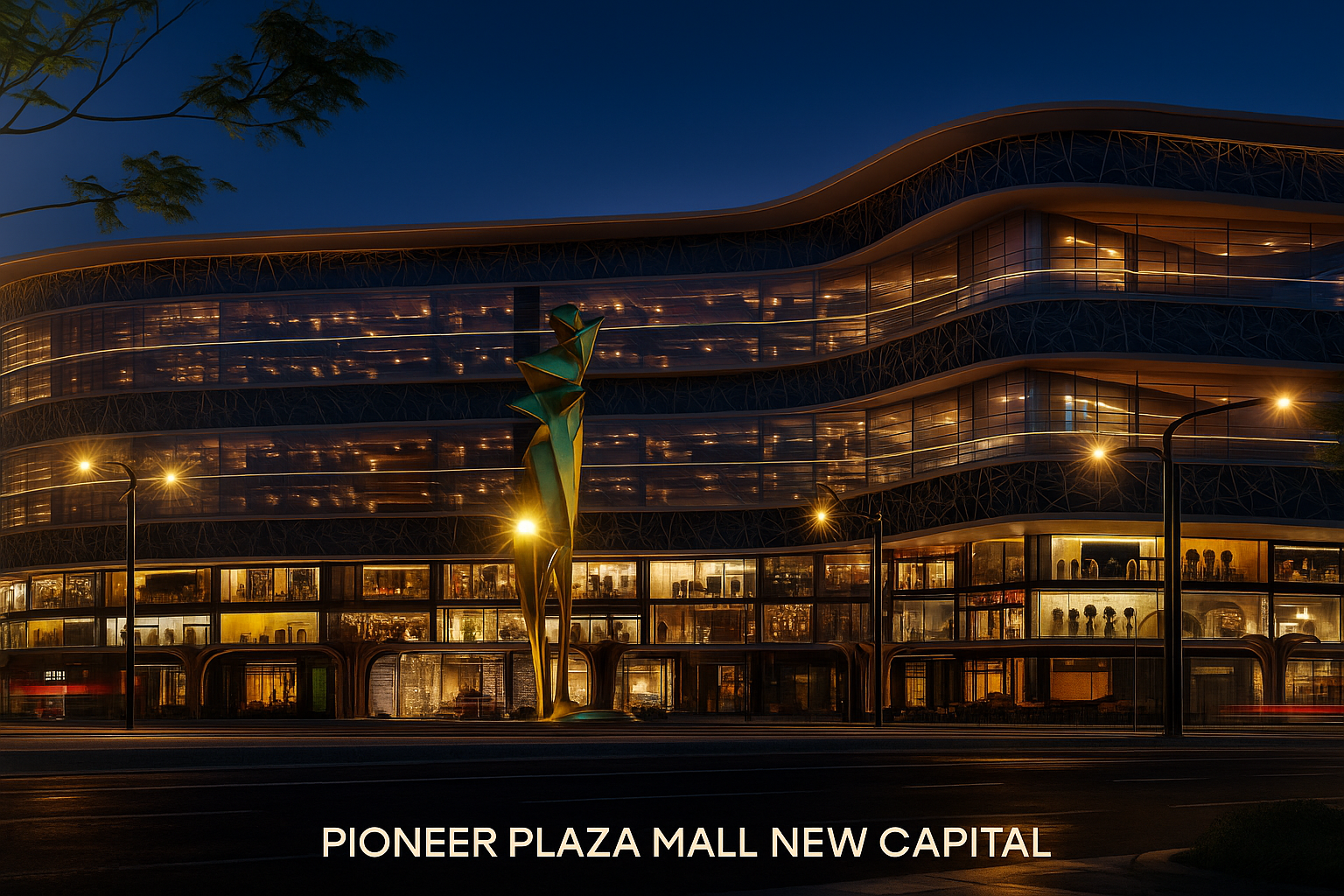 إطلالة ليلية لمول بايونير بلازا