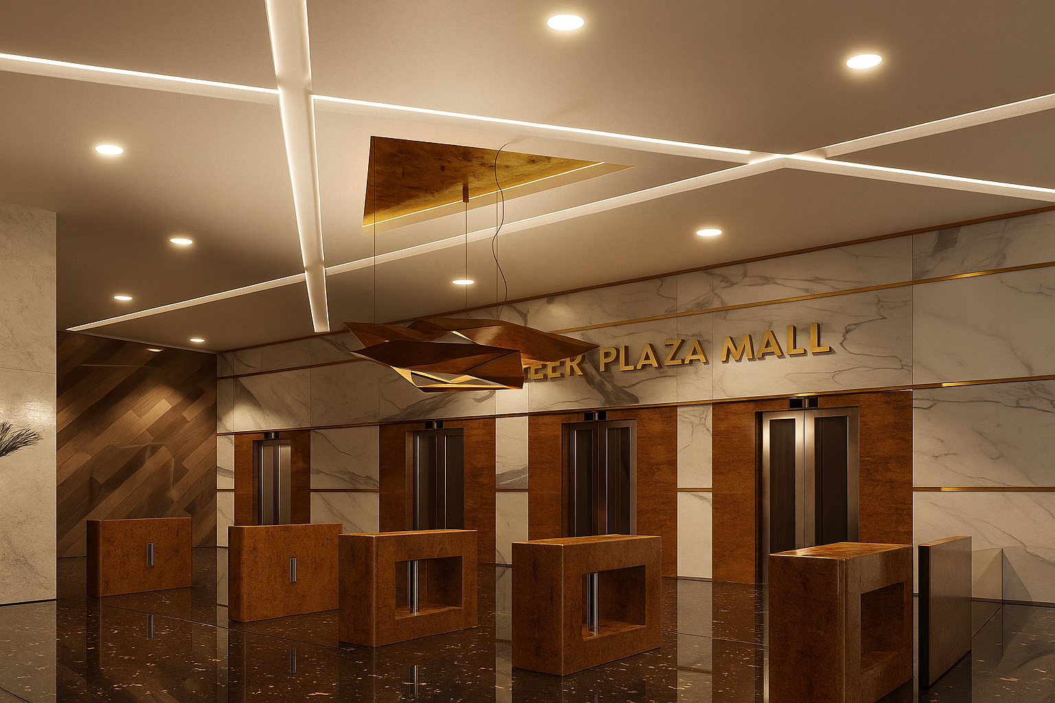 ردهة استقبال أنيقة داخل بايونير بلازا مول